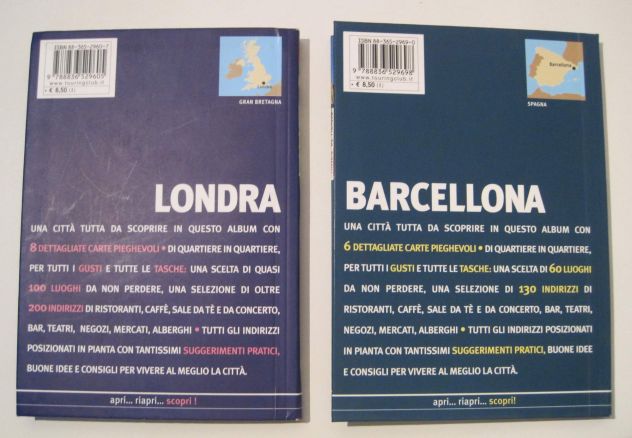 2 guide turistiche, Londra e Barcellona, Cartoville, Touring Editore - Foto 3