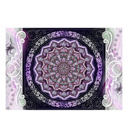 Fotomurale Adesivo Orientale Rosa E Viola Arredalacasa - Foto 2