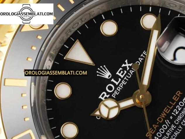 Replica rolex SEA-DWELLER 126603 QUADRANTE NERO BEST EDITION 1:1 SU BRACCIALE SS/YG 3235 - Foto 4