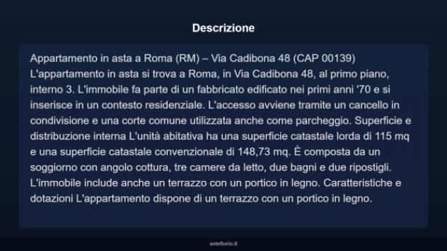 Immobile in asta di 115 m² con più di 5 locali in vendita a Roma - Foto 5