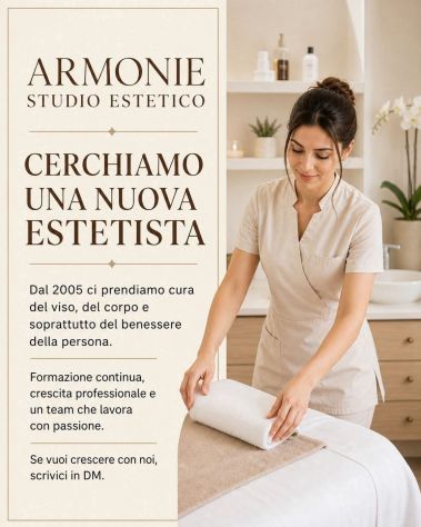 CERCASI ESTETISTA a CAVOUR