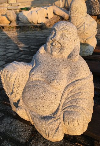 Buddha in pietra granito per giardino Zen - Foto 10