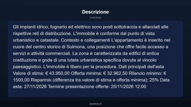 Immobile in asta di 72 m² in vendita a Sulmona - Foto 17