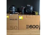 Nikon D600 FX con obiettivo 50mm 1.8. Come nuova!