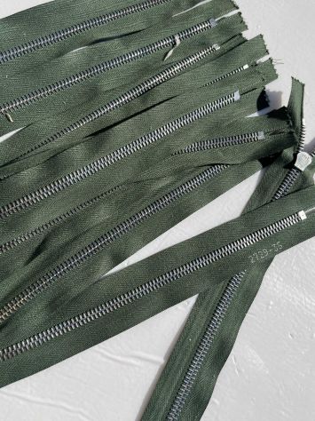 X88 Cerniere Zip metallo senza tiretto cm 35 col. Verde – Pz. 12 - Foto 6