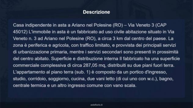 Immobile in asta di 287 m² con più di 5 locali e box auto in vendita a Ariano nel Polesine - Foto 15