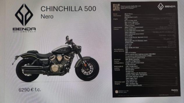 BENDA MOTORCYCLES Chinchilla 500 ABS rif. 21975236