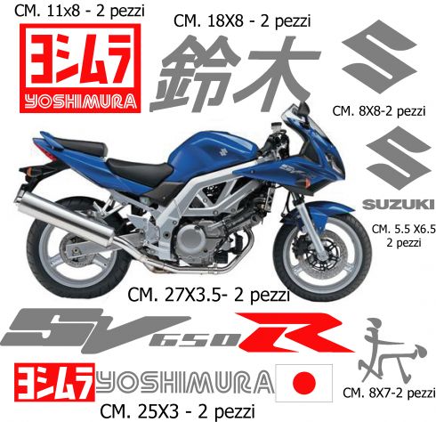Adesivi speciali giapponesi -rari- moto suzuki sv650