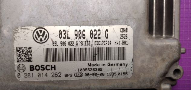 ECU VW TIGUAN 2.0 TDI 4 Motion 03L906022G 0281014262 EDC17 CP14 - Foto 5