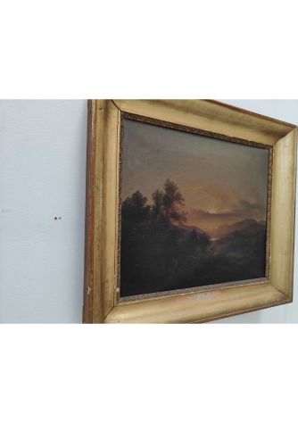 Dipinto antico originale del 1848 di Emilio Donnini
