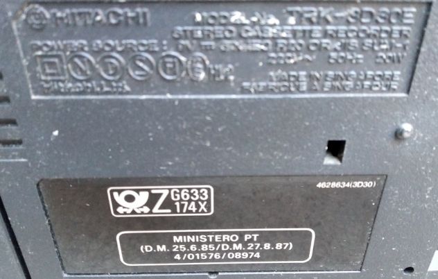 Hitachi TRK-3D30E boombox 3D sound usato - Foto 9