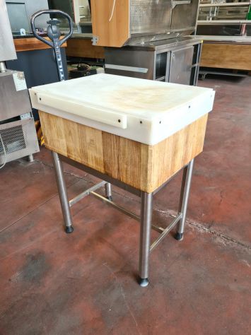 ceppo macelleria con tagliere teflon usato