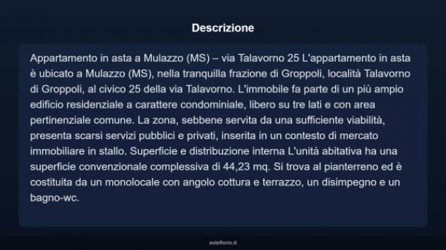 Immobile in asta di 44 m² in vendita a Mulazzo - Foto 6