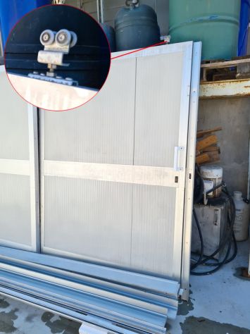 porta scorrevole a doppio battente usata - Foto 3