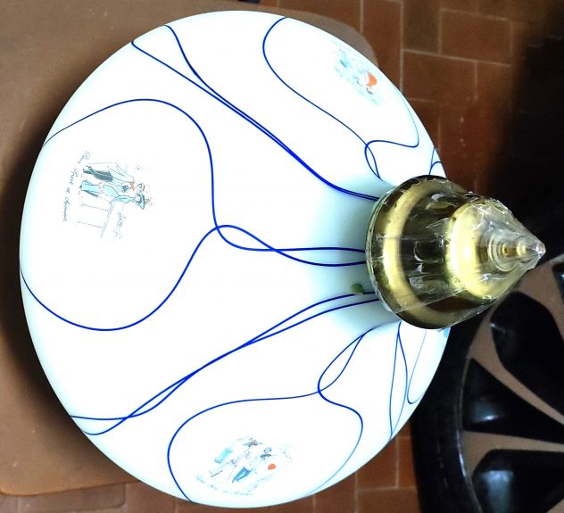 Artistico lampadario vetro lavorato