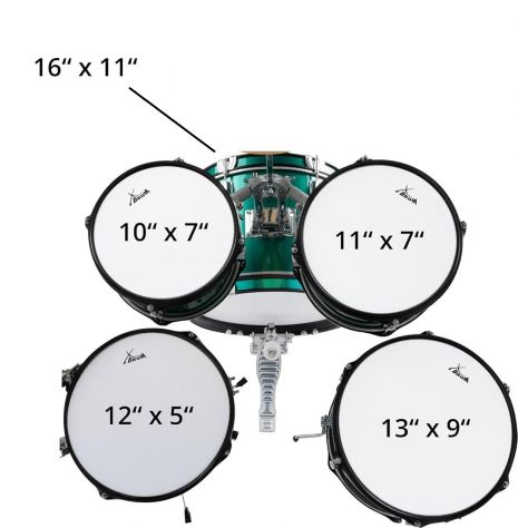 Batteria XDrum Junior Pro per Bambini Emerald Green Sparkle - Foto 5
