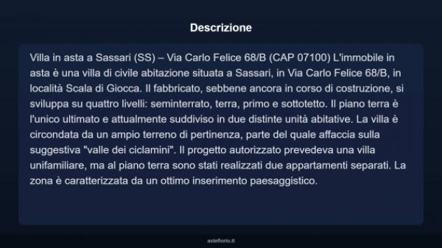 Immobile in asta di 1047 m² con più di 5 locali in vendita a Sassari - Foto 4