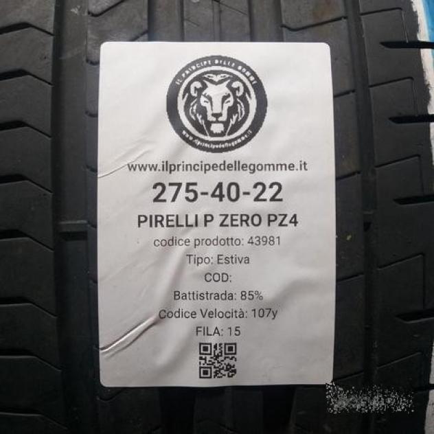 4 gomme 275 40 22 pirelli a43981 - Foto 2