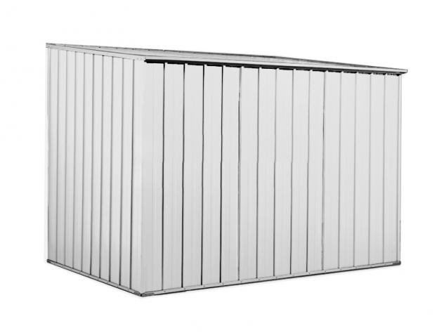 Box prefabbricato, casetta da giardino in lamiera zincata. Capanno deposito attrezzi in Acciaio Zincato 2.60 x 1.85 m x h1.92 m - Peso 85 KG – 4,81 me - Foto 4