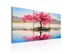 Quadro Albero Rosa 60x30 E 120x60 ARREDALACASA