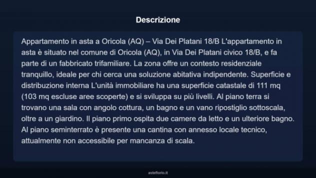 Immobile in asta di 111 m² in vendita a Oricola - Foto 3