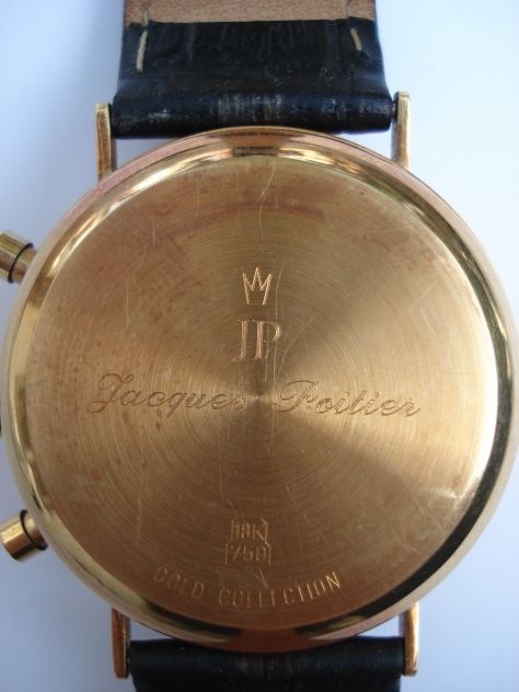 CRONOGRAFO IN ORO 18 KT.JAQUES POITIER FUNZIONANTE CON DATARIO E GIORNI - Foto 2
