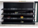 SCAFFALE FRUTTA IN FERRO NERO DA 303 CON PIANO BASE 50 E PIANI DA 50