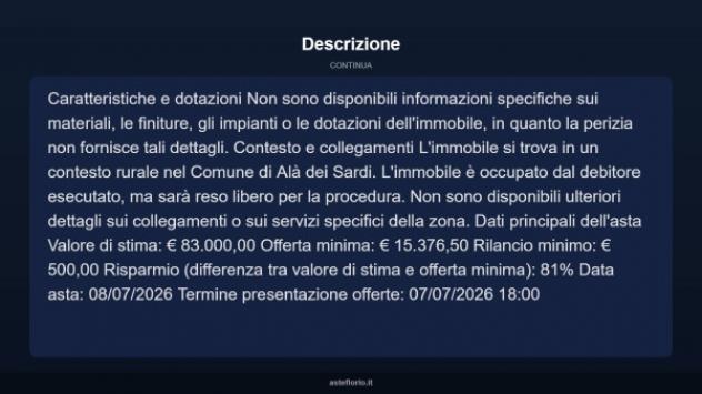 Immobile in asta di 70 m², box auto in vendita a Alà dei Sardi - Foto 18