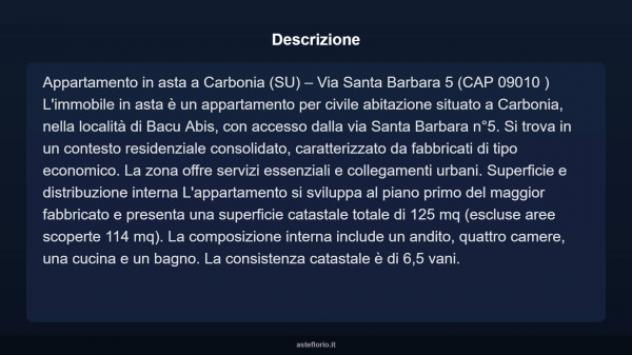 Immobile in asta di 125 m² con più di 5 locali e box auto in vendita a Carbonia - Foto 17