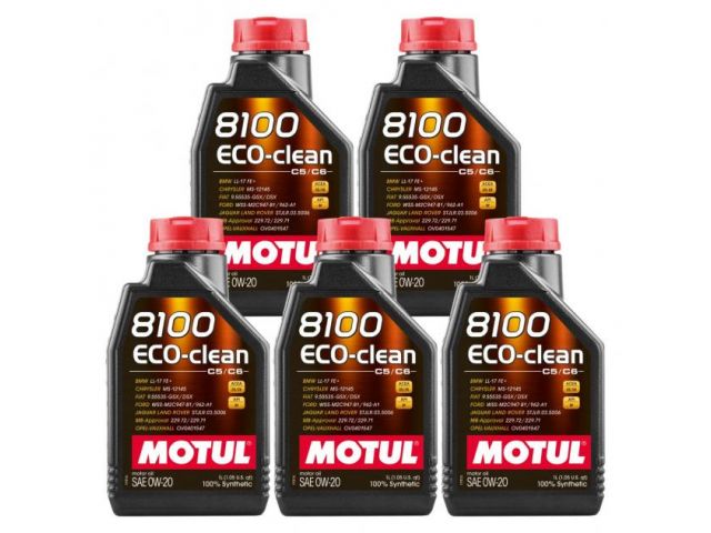 Motul 8100 ECO CLEAN 0W20 Olio motore 5L Acea C5/C6 API SP Fuel Economy