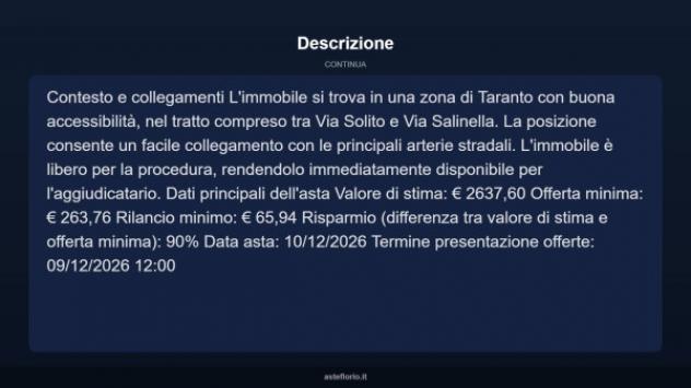 Immobile in asta di 8 m² in vendita a Taranto - Foto 5