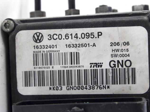 3C0614095P CENTRALINA POMPA AGGREGATO ABS VOLKSWAGEN PASSAT SW 2.0 D 103KW 6M 5P (2006) RICAMBIO USATO - Foto 5