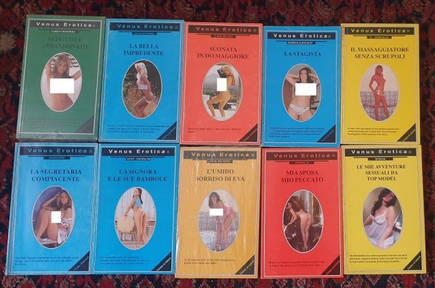 Lotto 10 libri erotici Venus Erotica anni '80 '90 da collezione