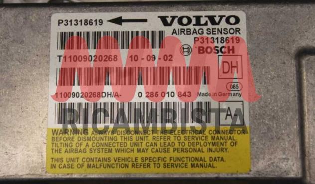 0285010843 Volvo V60 centralina airbag P31318619 - Foto 2