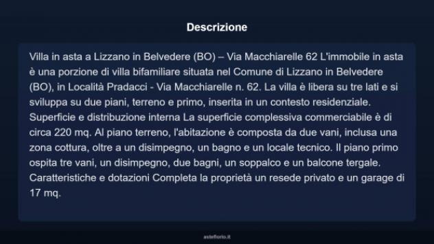 Immobile in asta di 220 m² con più di 5 locali e box auto in vendita a Lizzano in Belvedere - Foto 16