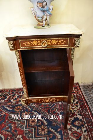 Coppia di servantine intarsiate stile Napoleone III - Foto 6