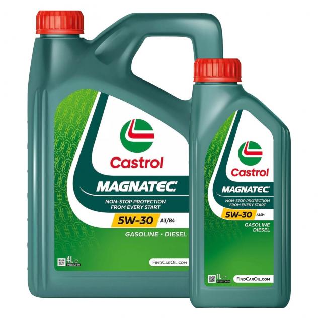 Castrol Magnatec 5W-30 A3/B4 5L Olio Motore Sintetico per Benzina e Diesel