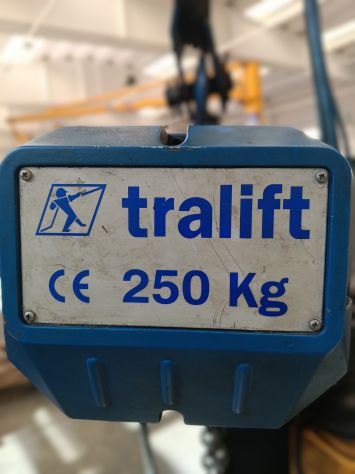Paranco elettrico Tralift Tractel 250 Kg con braccio 5m e supporto completo - Foto 5