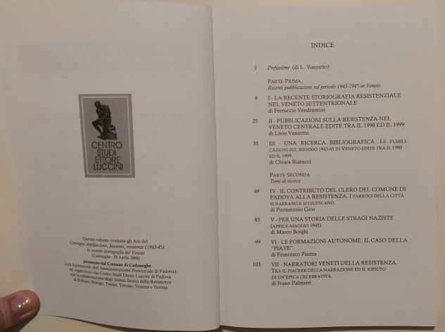 Veneto e Resistenza tra 1943 e 1945 Ed.Centro Studi Ettore Luccini, Padova 2001 - Foto 4