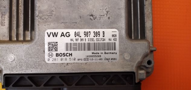 ECU VW GOLF 1.6 TDI BOSCH 0281018510 04L907309B EDC17C64 - Foto 4