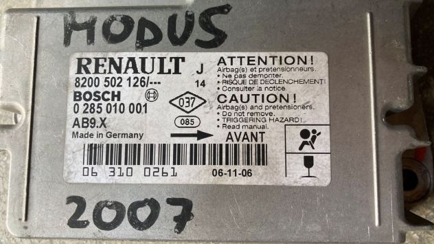 Centralina airbag Renault Modus 1^serie del 2007 (8200502126) - Foto 3