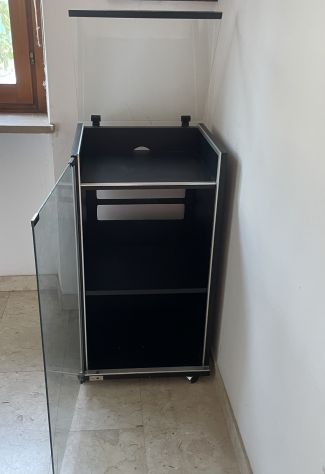 Mobiletto stereo hifi originale vintage con rotelle - Foto 6