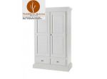 Mobili Rustici Firenze Armadio Legno Laccato Bianco 2 p/1 Cassetto cod13003