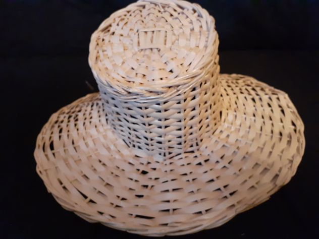 Cesto paglia forma cappello nuovo - Foto 3