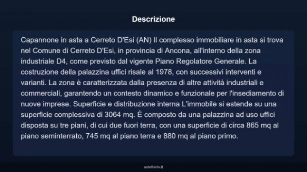 Immobile in asta di 3064 m² in vendita a Cerreto d'Esi - Foto 9