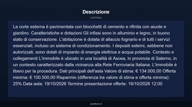 Immobile in asta di 457 m² con più di 5 locali in vendita a Ascea - Foto 5