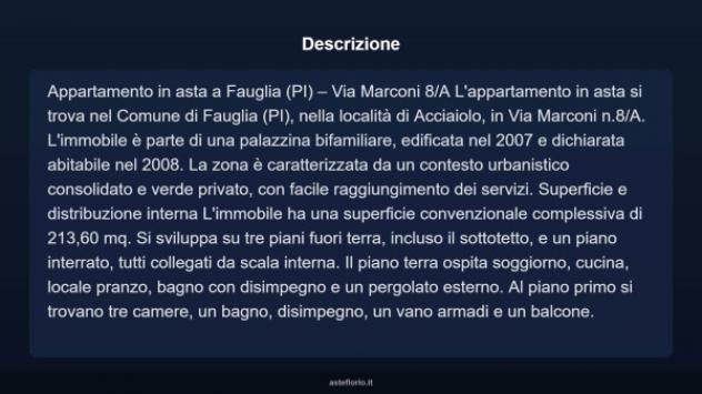 Immobile in asta di 213 m² in vendita a Fauglia - Foto 4
