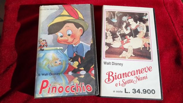 VHS ECLECTA PINOCCHIO e BIANCANEVE e altre
