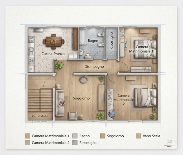 Appartamento in vendita a Sovigliana - Vinci 90 mq Rif: 1084262 - Foto 5