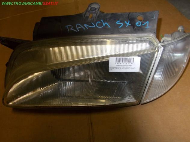PROIETTORE S. PEUGEOT RANCH (M4)  Parti elettriche  Fanaleria  Proiettori  Proiettore ant. PEUGEOT - RANCH - 01-12-1996 - 01-12-2002